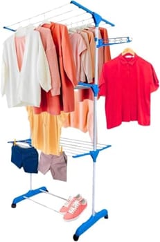 Varal De Roupas Vertical 3 Andares De Chão Dobrável Portátil - VARI TUDO