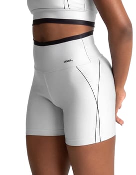 Shorts Feminino Academia Cós Alto Zero Transparência Fitness