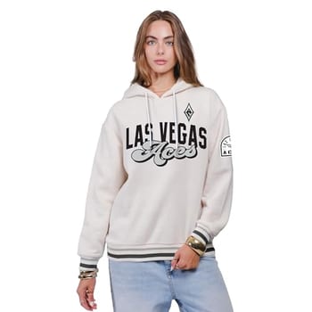 Ultra Game Moletom com capuz feminino padrão WNBA Official Super Soft Kaleido, branco