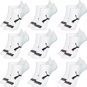Kit 9 Pares Meias Puma Sapatilha Cano Baixo Algodão Original - R$ 62