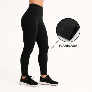 Calça Legging Feminina Cintura Alta Forrada Grossa Térmica