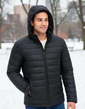 Bobojaco Masculino Impermeável Térmico Corta Vento Capuz Preto P Liso - R$ 59,97