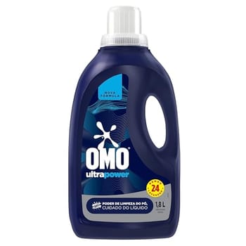 OMO Lava-Roupas Líquido Ultra Power Frasco 1,8L