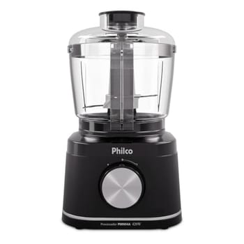 Processador de Alimentos Philco 420W com Jarra 500ml Função Pulsar e Trava de Segurança Preto PMN04A 127V
