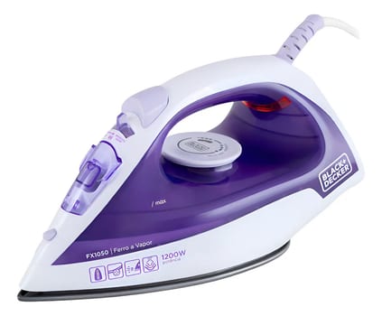 Ferro De Passar Roupa À Seco Ou Vapor Black Decker Fx1050 Roxo 127V