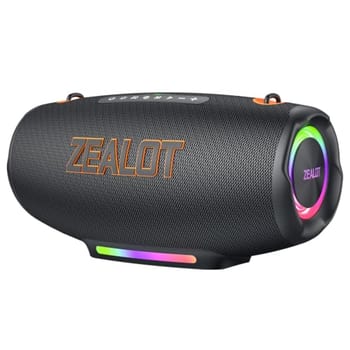 ZEALOT Alto-falante Bluetooth sem fio com graves profundos e som estéreo: chip de áudio DSP, à prova d'água IPX7, design esferoide prolate – ótimo
