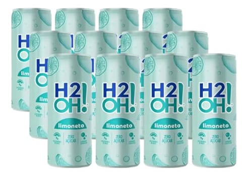 Refrigerante H2OH!, Limoneto, Lata 350ml, Pack com 12 unidades