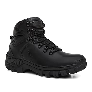 Bota Arizona em Couro Legítimo Reforçado Resistente com C.A. (Preto, BR, Adulto, Numérico, 40)