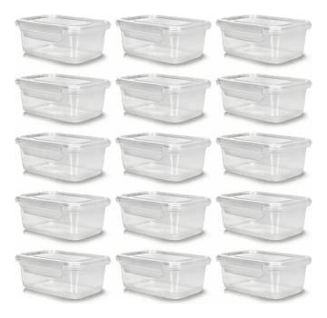 Kit 10 Potes 750ml Herméticos Travas Marmita Reutilizável