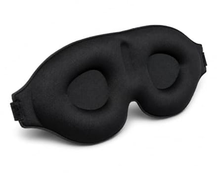 Máscara de Dormir 3D Anatômica Premium Blackout com Bojo Contornado, Alça Ajustável e Bloqueio Total de Luz – Confortável para Homens e Mulheres