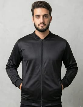 Jaqueta Masculina Bomber Chimpa Com Zíper E Bolsos