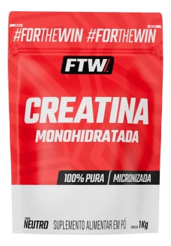 Creatina Monohidratada Pura 1kg Refil Suplemento em Pó 100% - FTW