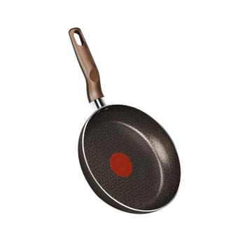 Frigideira Rochedo Expert Chocolate 20cm, com Antiaderente Resist 5X, reforçado com Partículas Minerais, Alumínio de Alta Espessura, Base Limpa Fácil