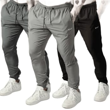Kit 3 Calças Jogger Masculinas De Tactel Com Elastano