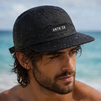 Boné Aba Reta Five Panel Evasecret Water Strapback Impermeavel Preta