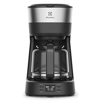 Cafeteira Elétrica Electrolux inox filtro permanente removivel capacidade 1,2L 30 xicaras função timer painel digital desligamento automatico ECM25