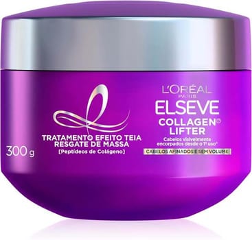 Elseve Collagen Lifter Máscara De Tratamento Condicionante Efeito Teia Para Resgate De Massa Com Peptídeos De Colágeno Reconstrói A Fibra E Dá Volume