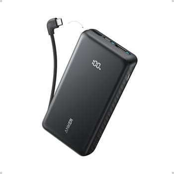 Anker Zolo Power Bank 20.000mAh, Carregador Portátil, Cabo USB-C Integrado