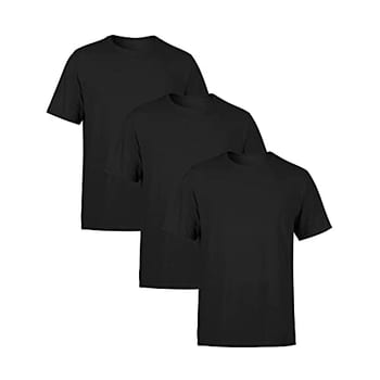 Kit 3 Camisetas Masculina Lisa Premium 100% Algodão (BR, Alfa, GG, Regular, Preto)