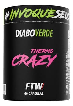 Termogênico Thermo Crazy Pote 60 cáps FTW - DIABO VERDE