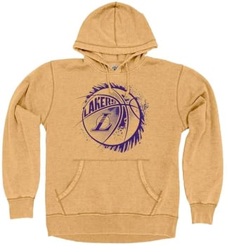 Blue 84 Moletom com capuz Los Angeles Lakers NBA oficialmente licenciado Burnout, 2GG cor do time