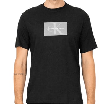 Camiseta Calvin Klein Jeans | Issue Logo Grey Block Preta Preta M/m
