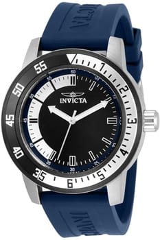 Invicta Relógio masculino Specialty de quartzo de silicone de 45 mm, Azul, 45.00, 34013