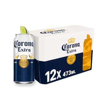 Cerveja Corona, Lata 473ml, Pack com 12 unidades