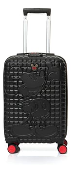 Mala De Bordo Viagem Pequena Preto Mickey Luxcel