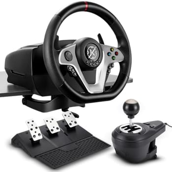Kalkan Kit Simulador de Corrida G500 ProRacing Volante Pedais e Câmbio USB Force Feedback 3.2Nm 900° Compatível c/ PC, Xbox, PS4 - KLK00032