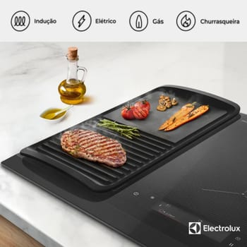 Electrolux Chapa Grill de Ferro Fundido para Fogão, Indução, Forno e Churrasqueiras
