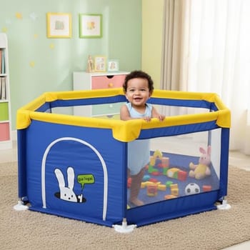 Cercadinho para Bebe Cercado para Bebê Cercadinho Infantil Chiqueirinho Bebe de Proteção Criança Grande Tamanho DOUBLE S (150 * 130cm)