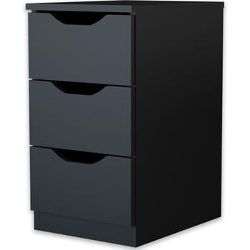GAVETEIRO MULTIUSO COM 3 GAVETAS PRETO