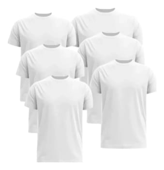 Kit Com 6 Camisetas Slim Cores Sortidas Em Algodão Premium