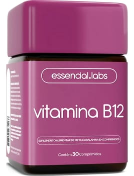 VITAMINA B12 Metilcobalamina - Fórmula com Máxima Pureza e Concentração - 30 Doses