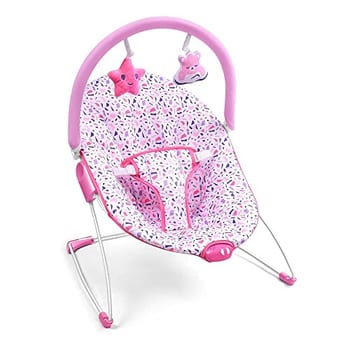 Cadeira de Descanso Para bebê Nap Time 0-11kgs Rosa Cinto de 3 pontos Com Acessórios Interativos Multikids Baby BB291