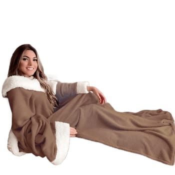 Cobertor Com Mangas Sherpa Quentinho Casa Dona