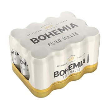 Cerveja Bohemia, Puro Malte, Lata 473ml, Pack com 12 unidades