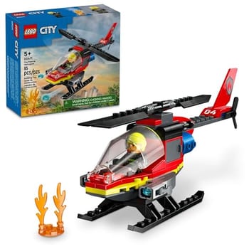LEGO Set City Fire 60411 Helicóptero de Resgate dos Bombeiros 85 peças