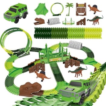 Pista Dinossauro Carrinhos com Looping Radical Túnel Brinquedo Luz e Som 92 Peças (92)