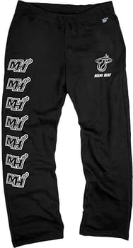 Blue 84 Calça de moletom masculina licenciada oficialmente pela NBA, preta icônica