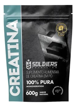 Creatina 600g Suplemento Monohidratada em pó 100% Pura - Soldiers Nutrition