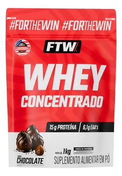 Whey Protein Concentrado 1kg Sabor Chocolate - Ftw