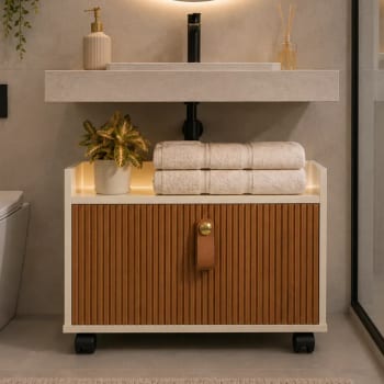 Armario Gabinete Com Porta Basculante Para Banheiro Moderno