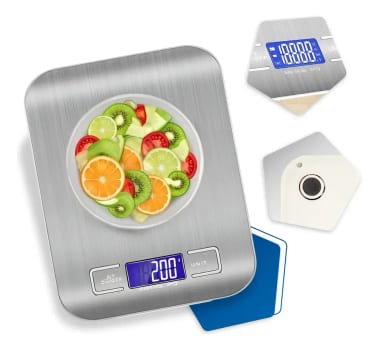 Balança Digital Cozinha Fitness Inox 10kg Alimentos Visor Grande Alta Precisão Pesar Dieta Portátil Profissional E Domestico Confeitaria Nutricional