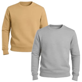 Kit 2 Moletom Gola Careca Liso Confortável Inverno Quente G Multicolorido