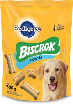 10 Unidades - Biscoito Pedigree Biscrok Para Cães Filhotes 300g