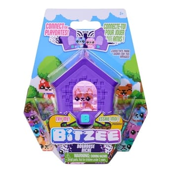 Bitzee Casa de Cachorro Digital Interativa com 15 Filhotes, Conecta para Playdates, 3 Jogos, Reage ao Toque, Roxo, 5+