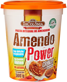 2 unidades - Amendopower Pasta Amendoim Crunchy Granulado Zero 500G