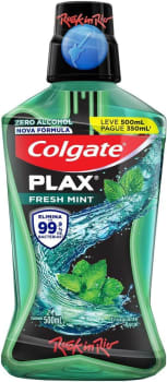 Enxaguante Bucal Colgate Plax Fresh Mint 500Ml Promo Leve 500Ml Pague 350Ml